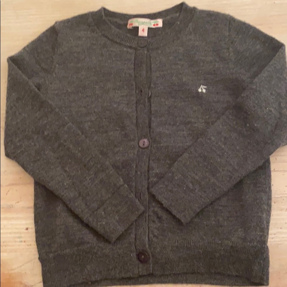 Bonpoint 100% wool cardigan size 4
